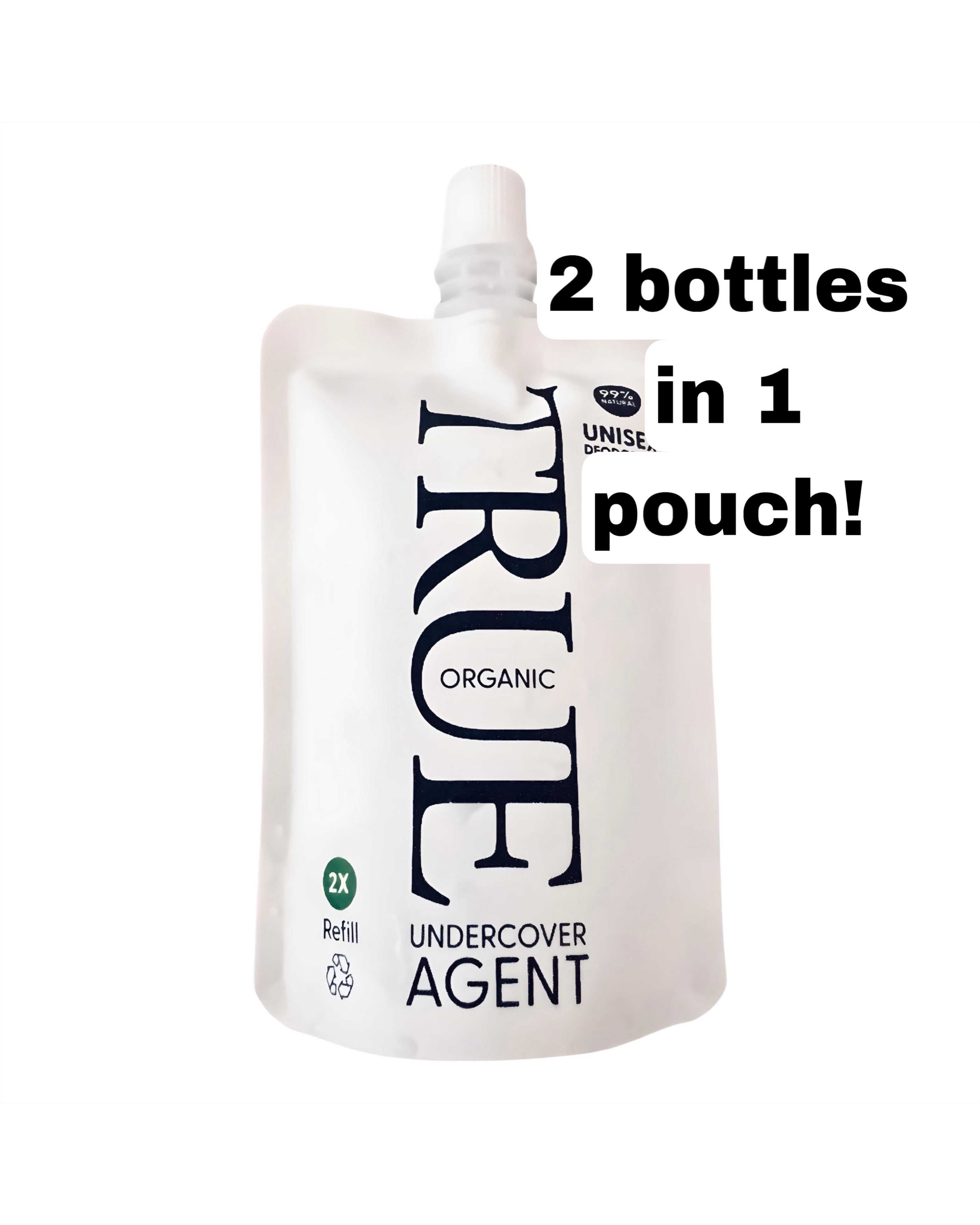 Undercover agent natural deodorant original scent refill pouch